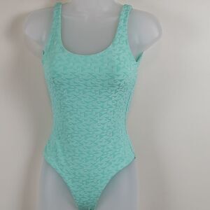 Onia Mint Green Textured Tank One Piece Swimsuit Size XS
